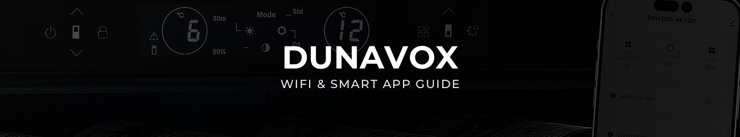 DUNAVOX WiFi vinotéka ovládaná z aplikácie v smartfóne